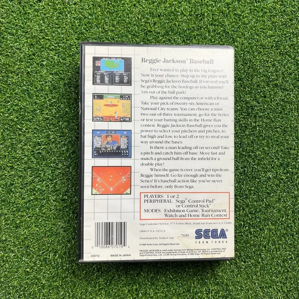 Reggie Jackson Baseball Sega Master System Rare Retro Game Sports